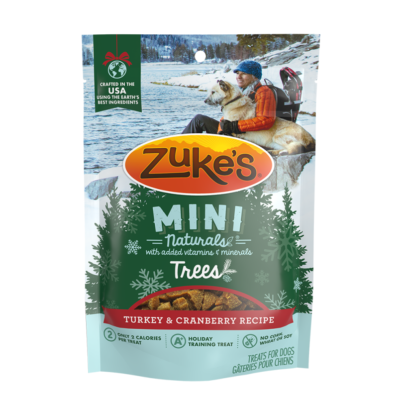 Zuke’s Mini Naturals Trees Front of bag dog treats 