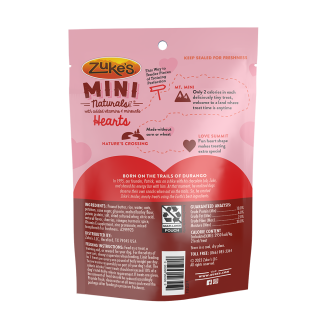 Zuke's Mini Naturals Hearts Peanut Butter & Oats Recipe Dog Treat