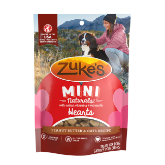 Zuke's Mini Naturals Hearts Peanut Butter & Oats Recipe Dog Treat